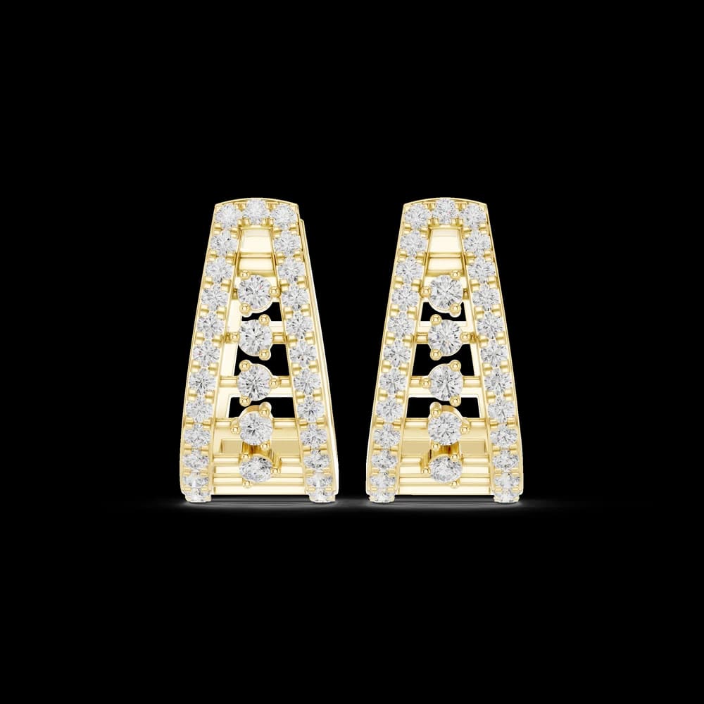 Custom Fit lab grown diamond earring design - Image 3 Custom Fit lab grown diamond earring design, view 3 of 6