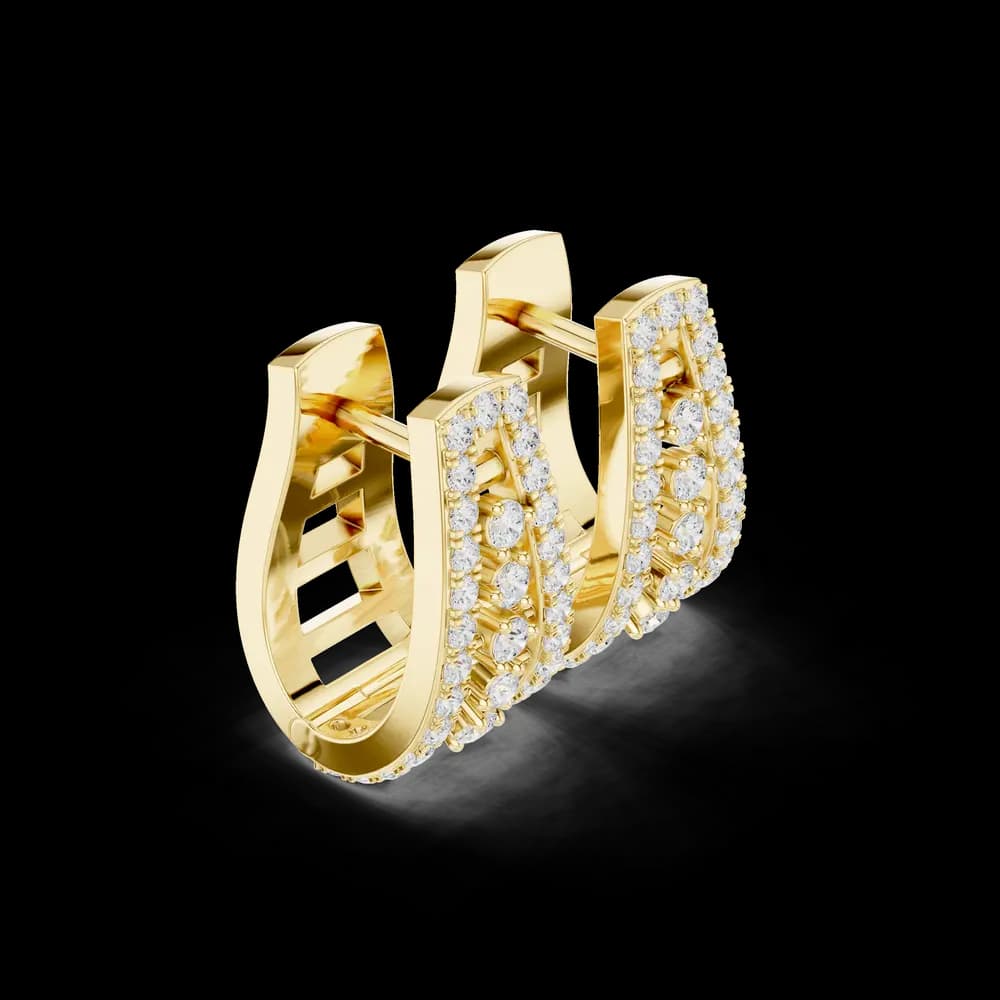 Custom Fit lab grown diamond earring design - Image 4 Custom Fit lab grown diamond earring design, view 4 of 6