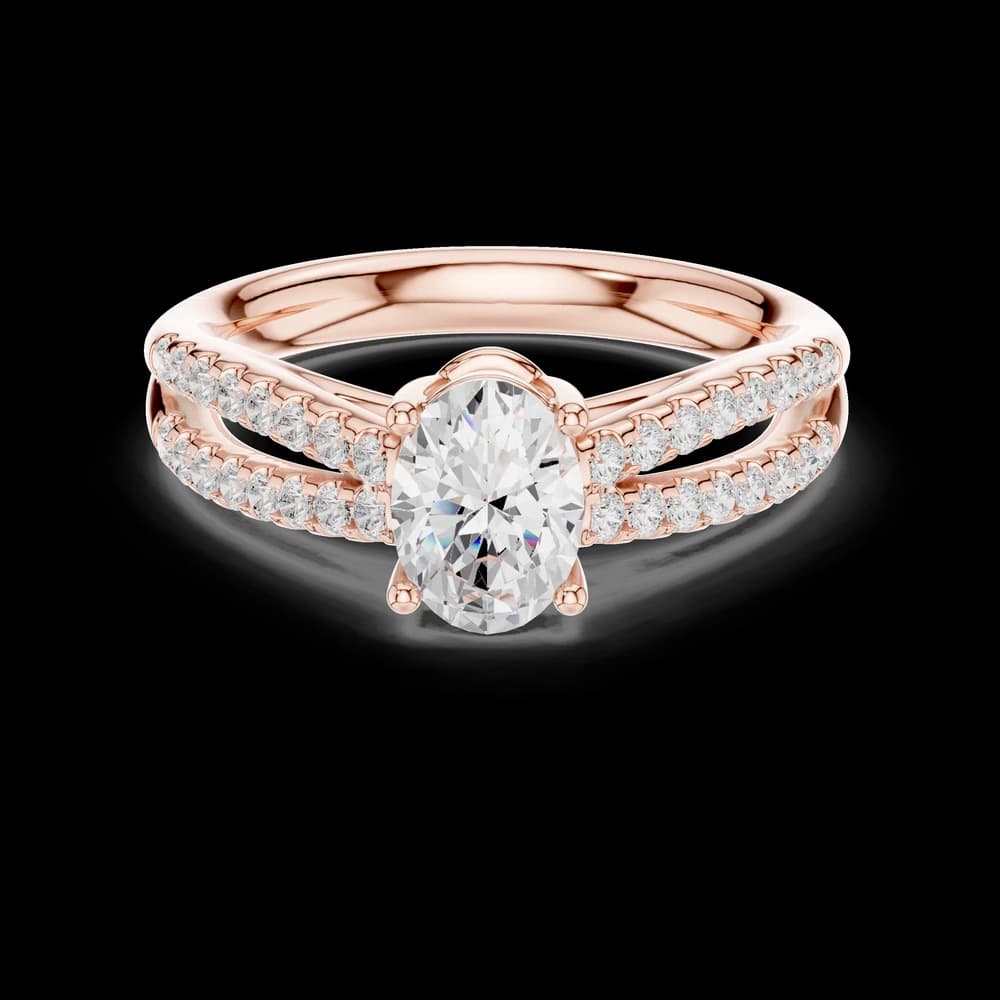Cynthia Vintage Milgrain Oval Lab Grown Diamond Ring - Image 1 Cynthia Vintage Milgrain Oval Lab Grown Diamond Ring, view 1 of 6