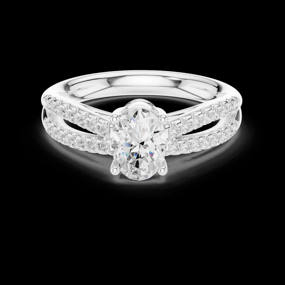 Cynthia Vintage Milgrain Oval Lab Grown Diamond Ring - Image 2 Cynthia Vintage Milgrain Oval Lab Grown Diamond Ring, view 2 of 6