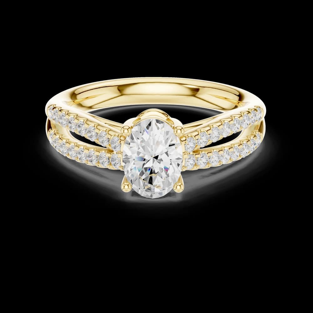 Cynthia Vintage Milgrain Oval Lab Grown Diamond Ring - Image 3 Cynthia Vintage Milgrain Oval Lab Grown Diamond Ring, view 3 of 6