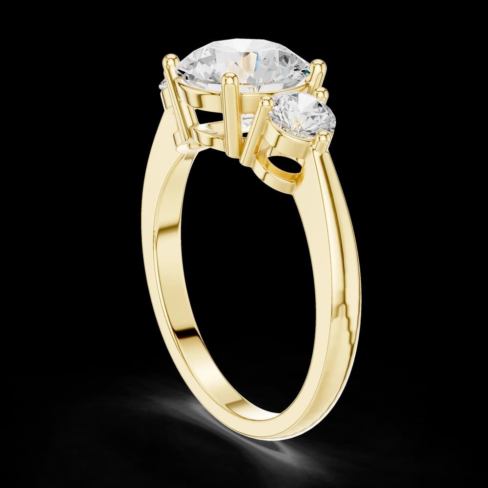 Round Trio Crown Lab Grown Diamond Ring - Image 2 Round Trio Crown Lab Grown Diamond Ring, view 2 of 2