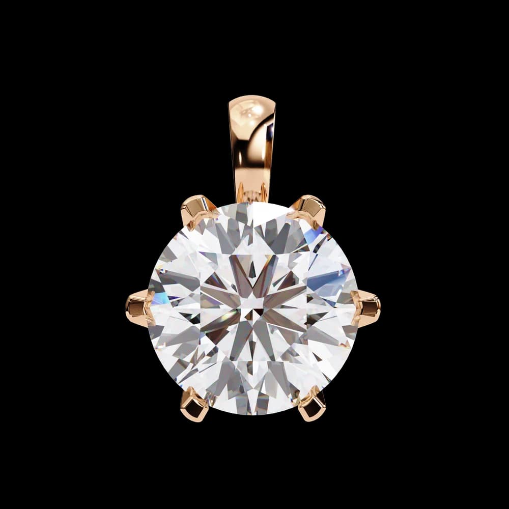 Dainty Gold Lab Grown Diamond Pendant - Image 1 Dainty Gold Lab Grown Diamond Pendant, view 1 of 16