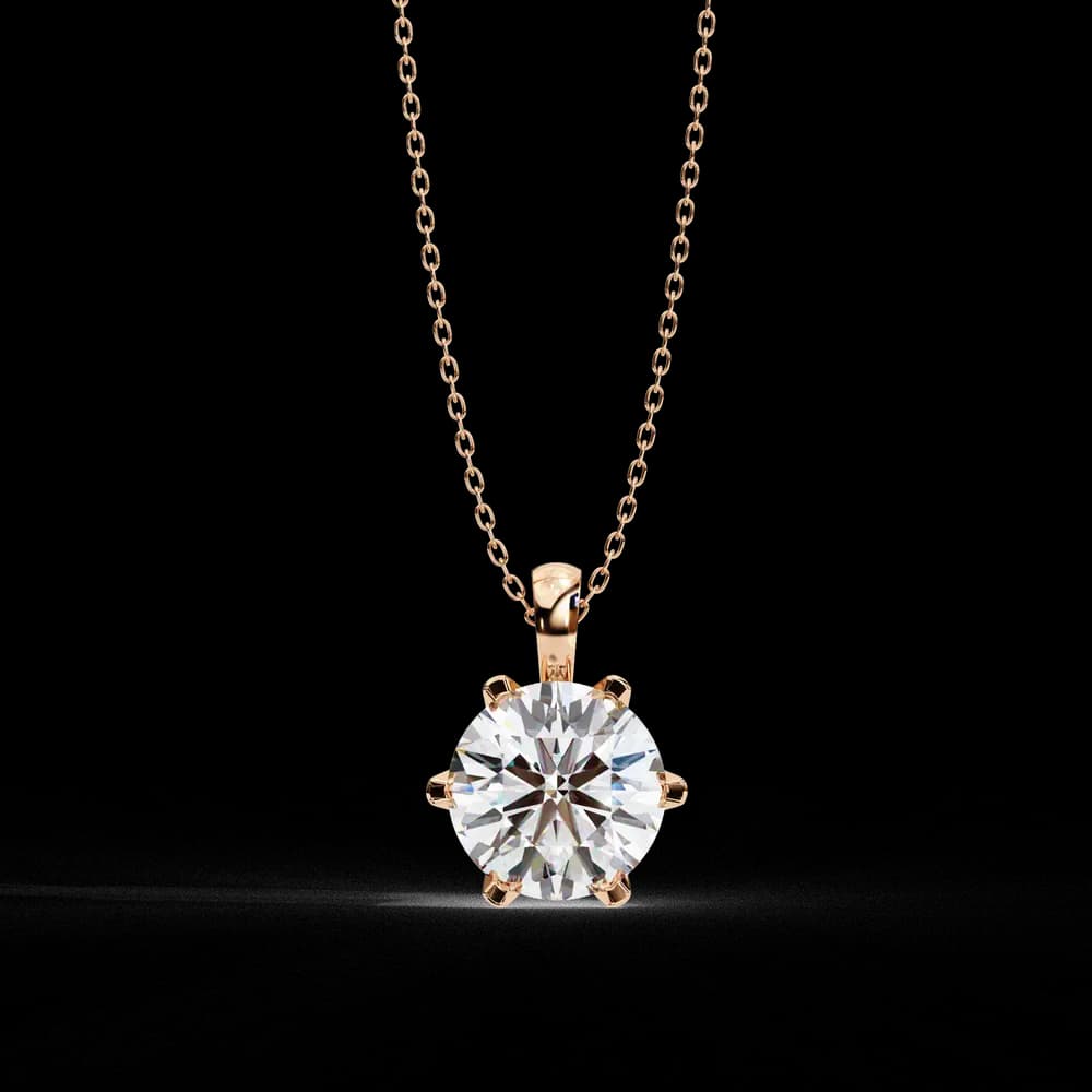 Dainty Gold Lab Grown Diamond Pendant - Image 12 Dainty Gold Lab Grown Diamond Pendant, view 12 of 16