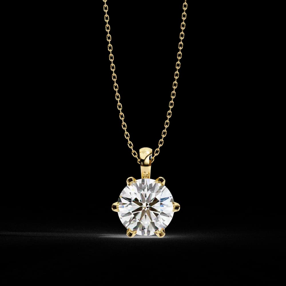 Dainty Gold Lab Grown Diamond Pendant - Image 13 Dainty Gold Lab Grown Diamond Pendant, view 13 of 16