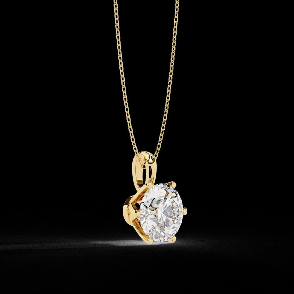 Dainty Gold Lab Grown Diamond Pendant - Image 15 Dainty Gold Lab Grown Diamond Pendant, view 15 of 16