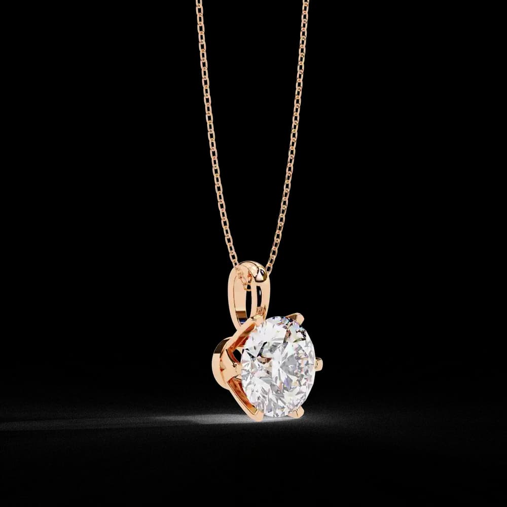 Dainty Gold Lab Grown Diamond Pendant - Image 16 Dainty Gold Lab Grown Diamond Pendant, view 16 of 16