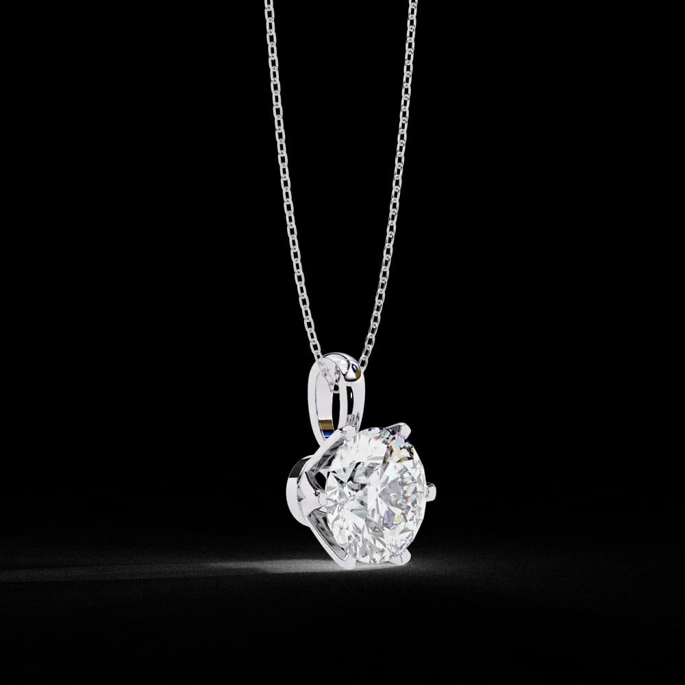 Dainty Gold Lab Grown Diamond Pendant - Image 2 Dainty Gold Lab Grown Diamond Pendant, view 2 of 16