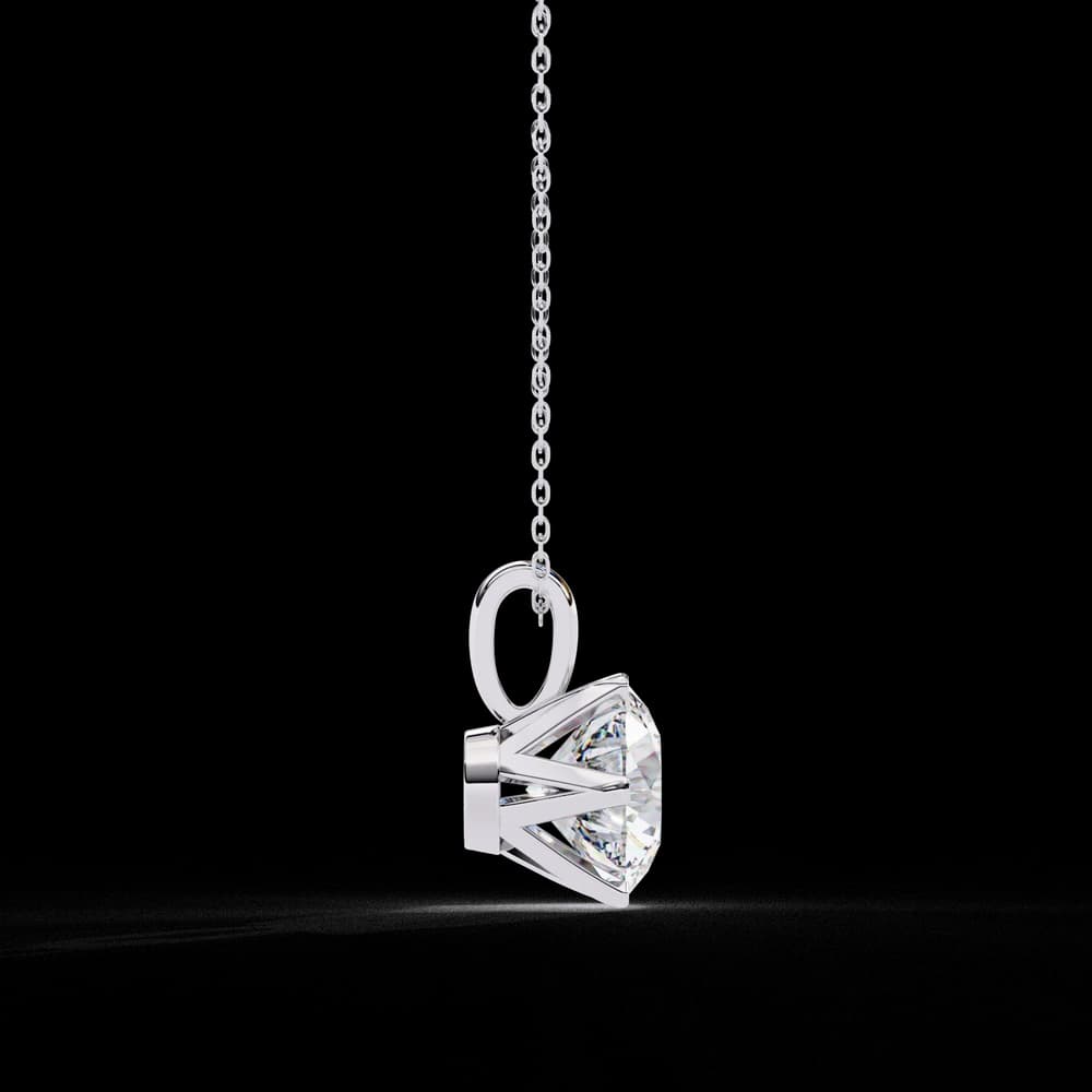 Dainty Gold Lab Grown Diamond Pendant - Image 3 Dainty Gold Lab Grown Diamond Pendant, view 3 of 16