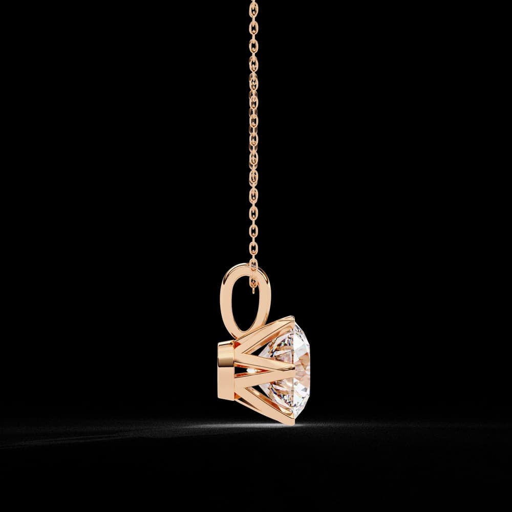 Dainty Gold Lab Grown Diamond Pendant - Image 4 Dainty Gold Lab Grown Diamond Pendant, view 4 of 16