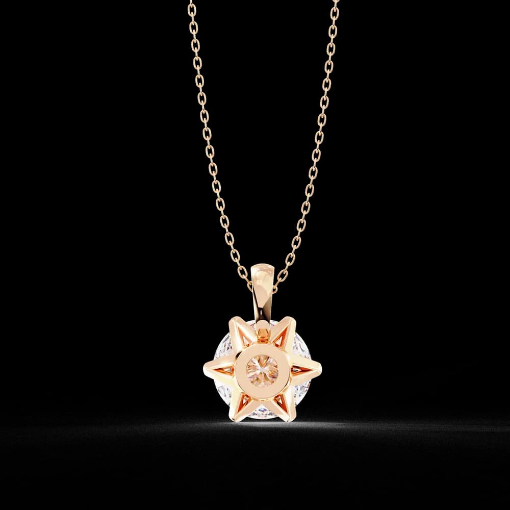 Dainty Gold Lab Grown Diamond Pendant - Image 7 Dainty Gold Lab Grown Diamond Pendant, view 7 of 16