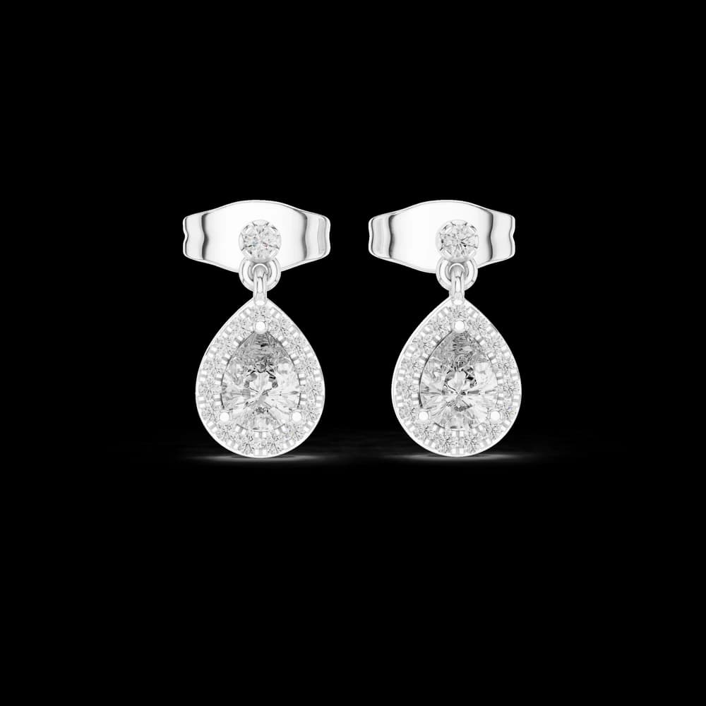 Dainty Ribbon lab grown diamond earring - Image 2 Dainty Ribbon lab grown diamond earring, view 2 of 6