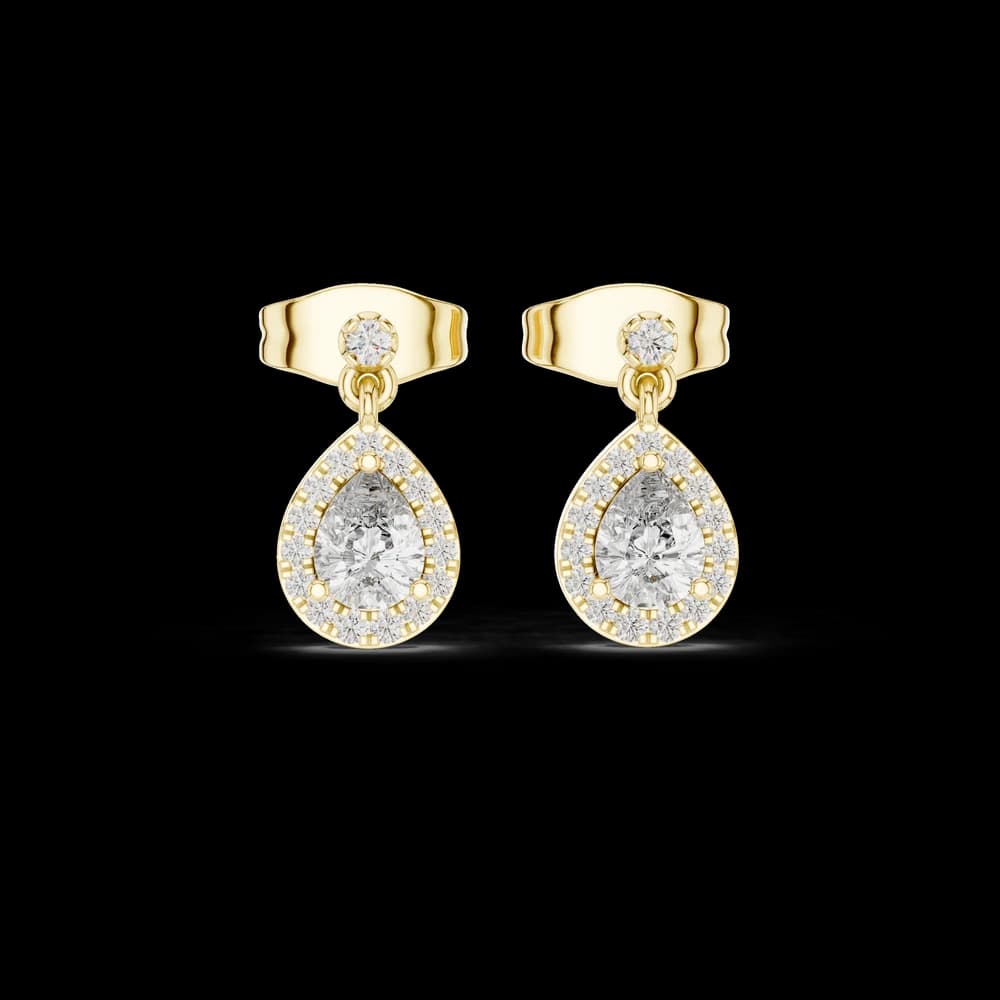 Dainty Ribbon lab grown diamond earring - Image 3 Dainty Ribbon lab grown diamond earring, view 3 of 6