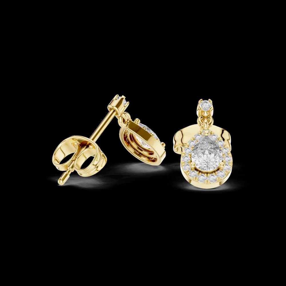 Dainty Ribbon lab grown diamond earring - Image 4 Dainty Ribbon lab grown diamond earring, view 4 of 6