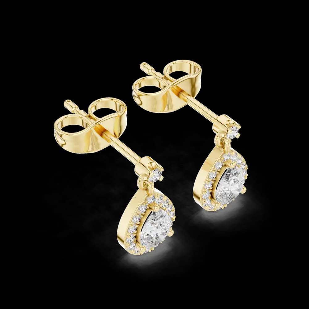 Dainty Ribbon lab grown diamond earring - Image 5 Dainty Ribbon lab grown diamond earring, view 5 of 6