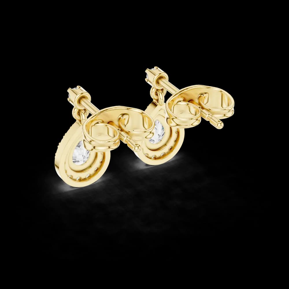 Dainty Ribbon lab grown diamond earring - Image 6 Dainty Ribbon lab grown diamond earring, view 6 of 6