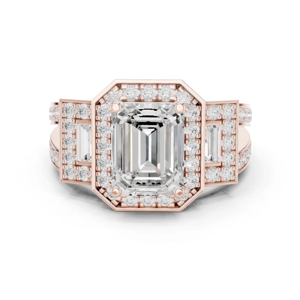 Daisy Chain Lab Grown Diamond Antique Estate Ring - Image 1 Daisy Chain Lab Grown Diamond Antique Estate Ring, view 1 of 9