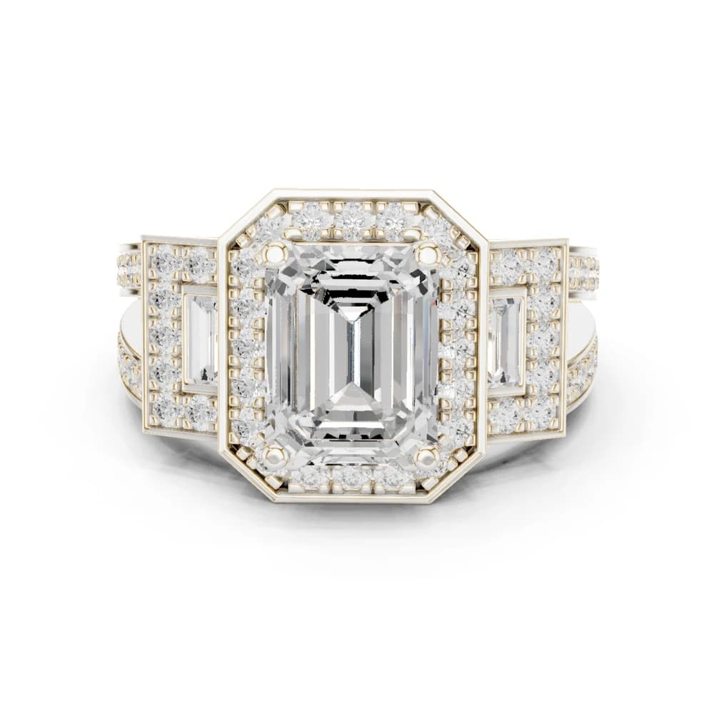 Daisy Chain Lab Grown Diamond Antique Estate Ring - Image 2 Daisy Chain Lab Grown Diamond Antique Estate Ring, view 2 of 9
