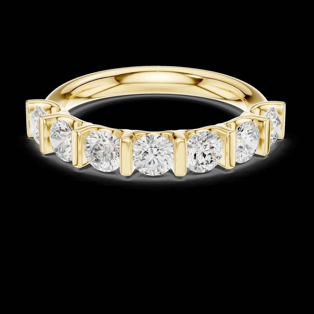 Bar Set Half Eternity Lab Grown Diamond Ring - Image 3 Bar Set Half Eternity Lab Grown Diamond Ring, view 3 of 6