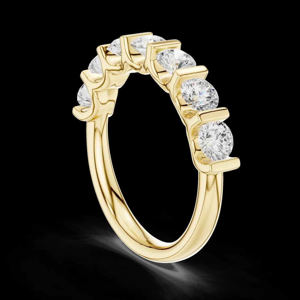 Bar Set Half Eternity Lab Grown Diamond Ring - Image 4 Bar Set Half Eternity Lab Grown Diamond Ring, view 4 of 6