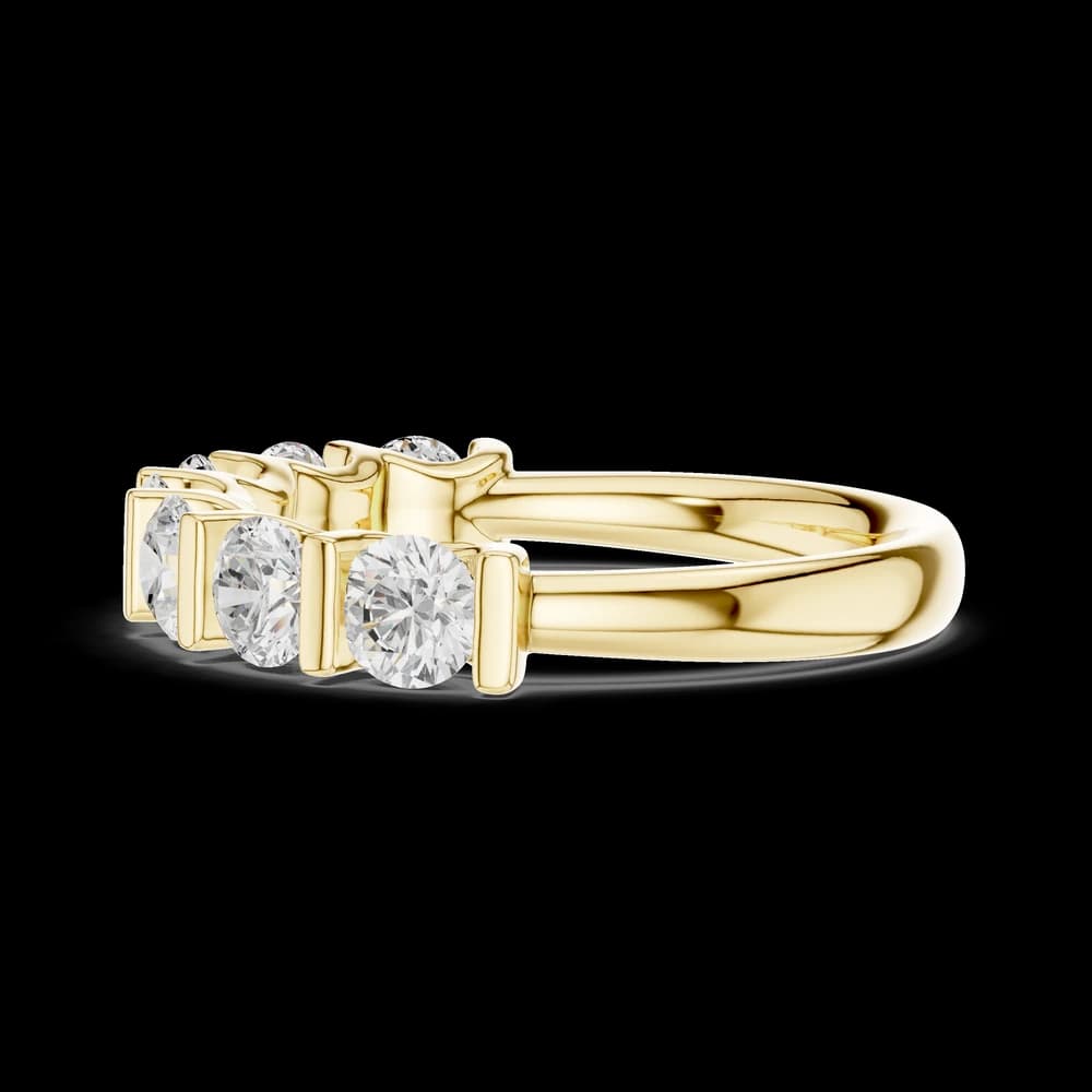Bar Set Half Eternity Lab Grown Diamond Ring - Image 6 Bar Set Half Eternity Lab Grown Diamond Ring, view 6 of 6