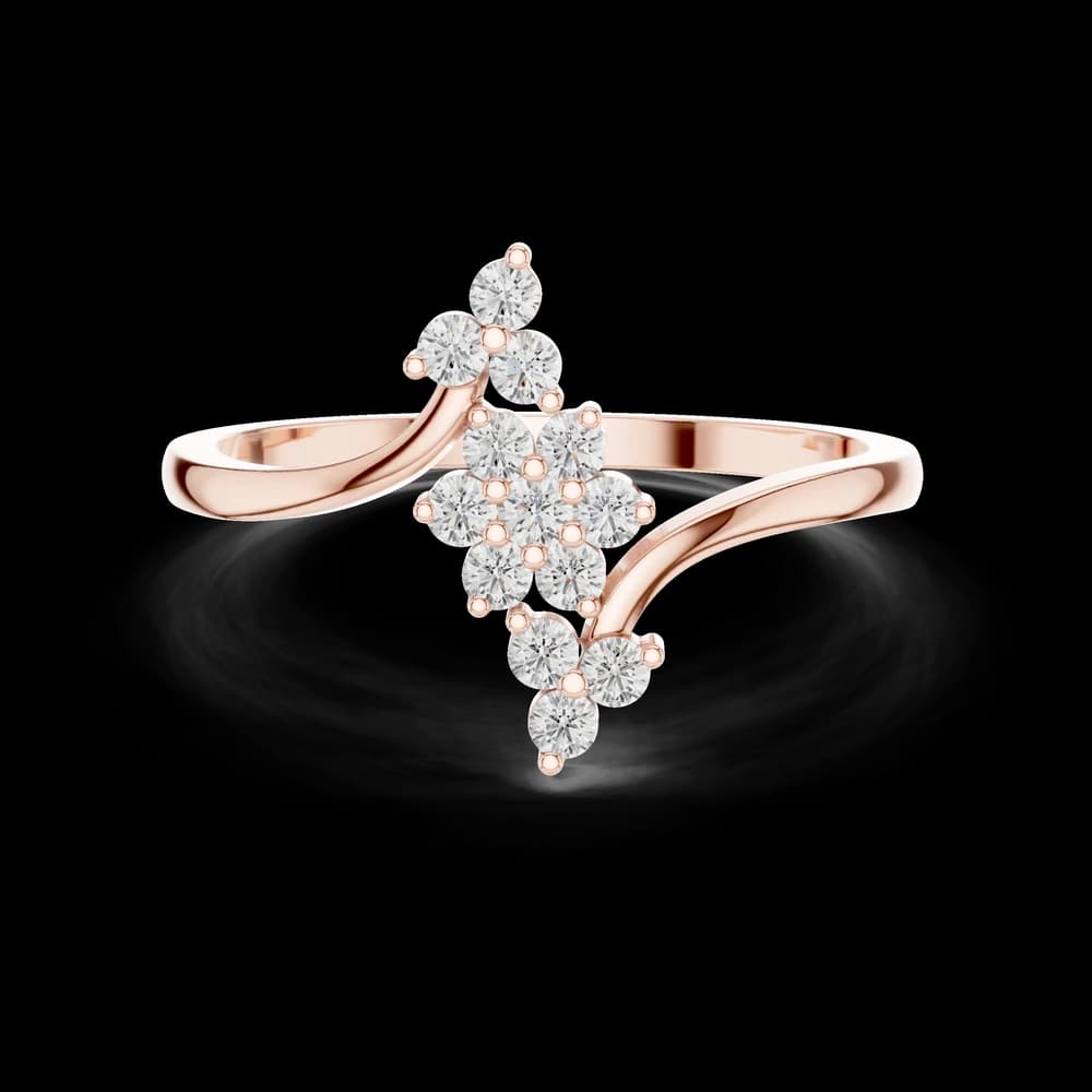 Floral Bypass Lab Grown Diamond Ring - Image 1 Floral Bypass Lab Grown Diamond Ring, view 1 of 6