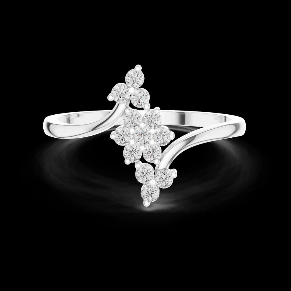 Floral Bypass Lab Grown Diamond Ring - Image 2 Floral Bypass Lab Grown Diamond Ring, view 2 of 6