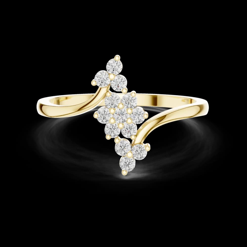 Floral Bypass Lab Grown Diamond Ring - Image 3 Floral Bypass Lab Grown Diamond Ring, view 3 of 6