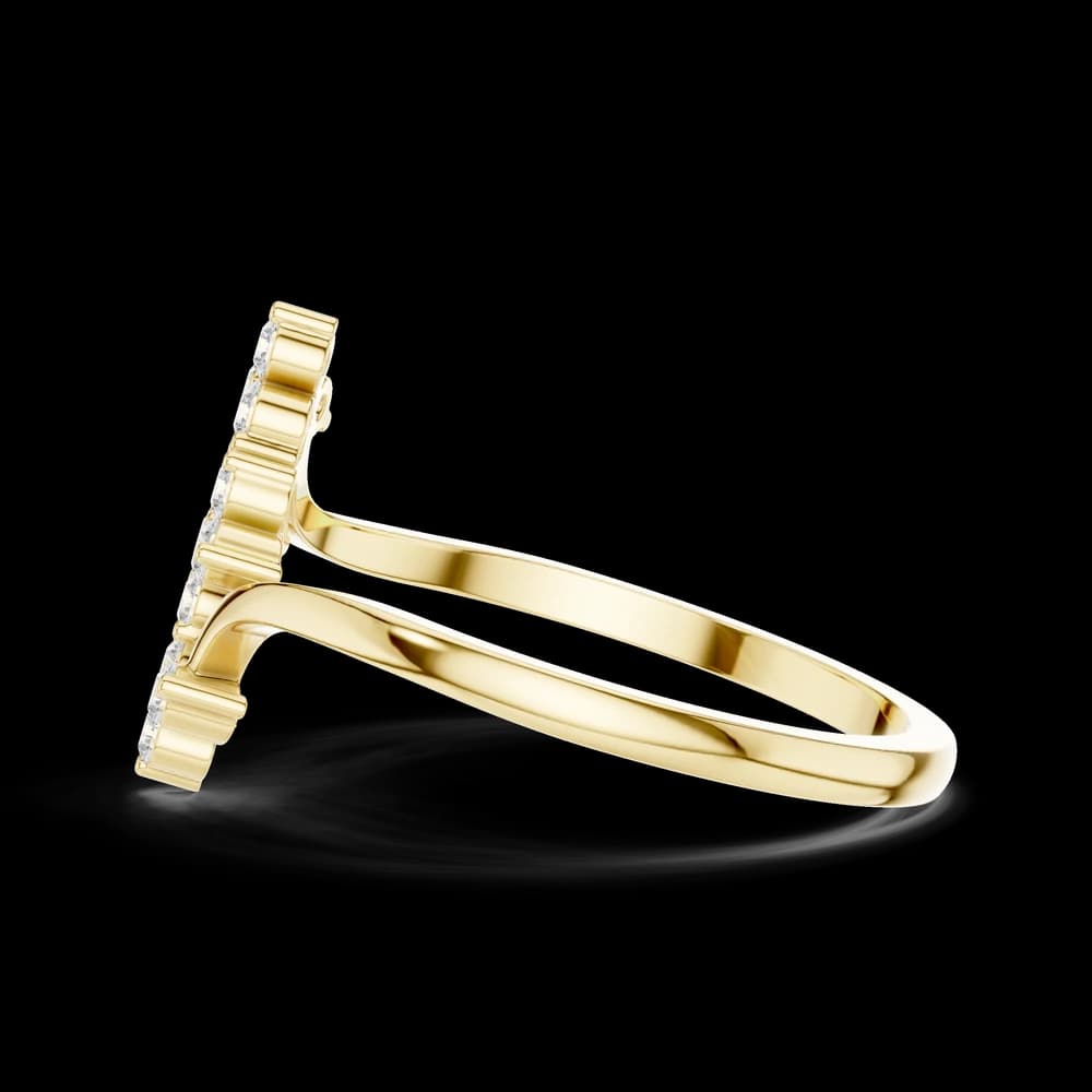 Floral Bypass Lab Grown Diamond Ring - Image 6 Floral Bypass Lab Grown Diamond Ring, view 6 of 6