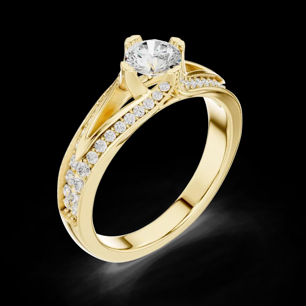 Round Center Split Shank Lab Grown Diamond Ring - Image 5 Round Center Split Shank Lab Grown Diamond Ring, view 5 of 6