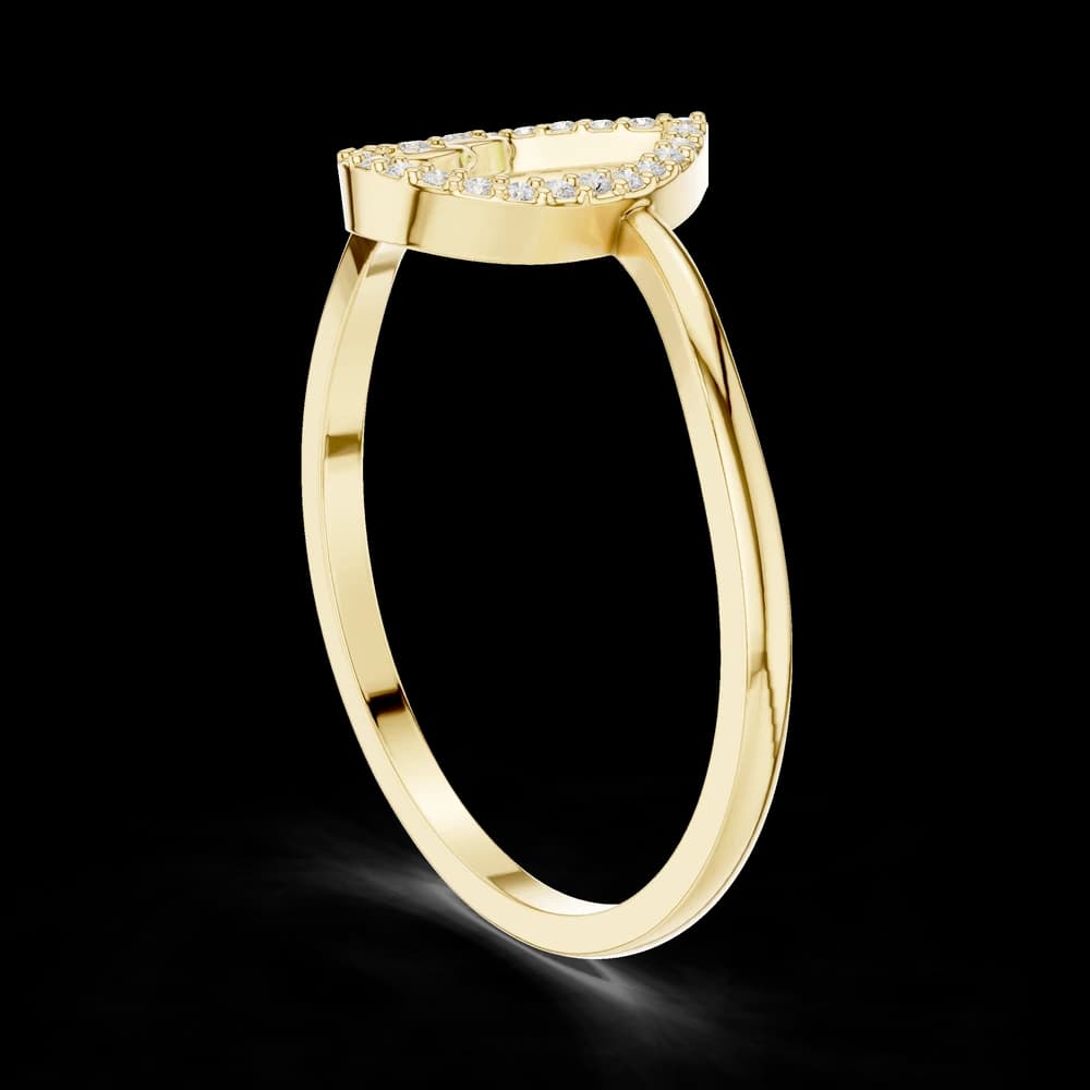Open Teardrop Motif Lab Grown Diamond Ring - Image 4 Open Teardrop Motif Lab Grown Diamond Ring, view 4 of 6