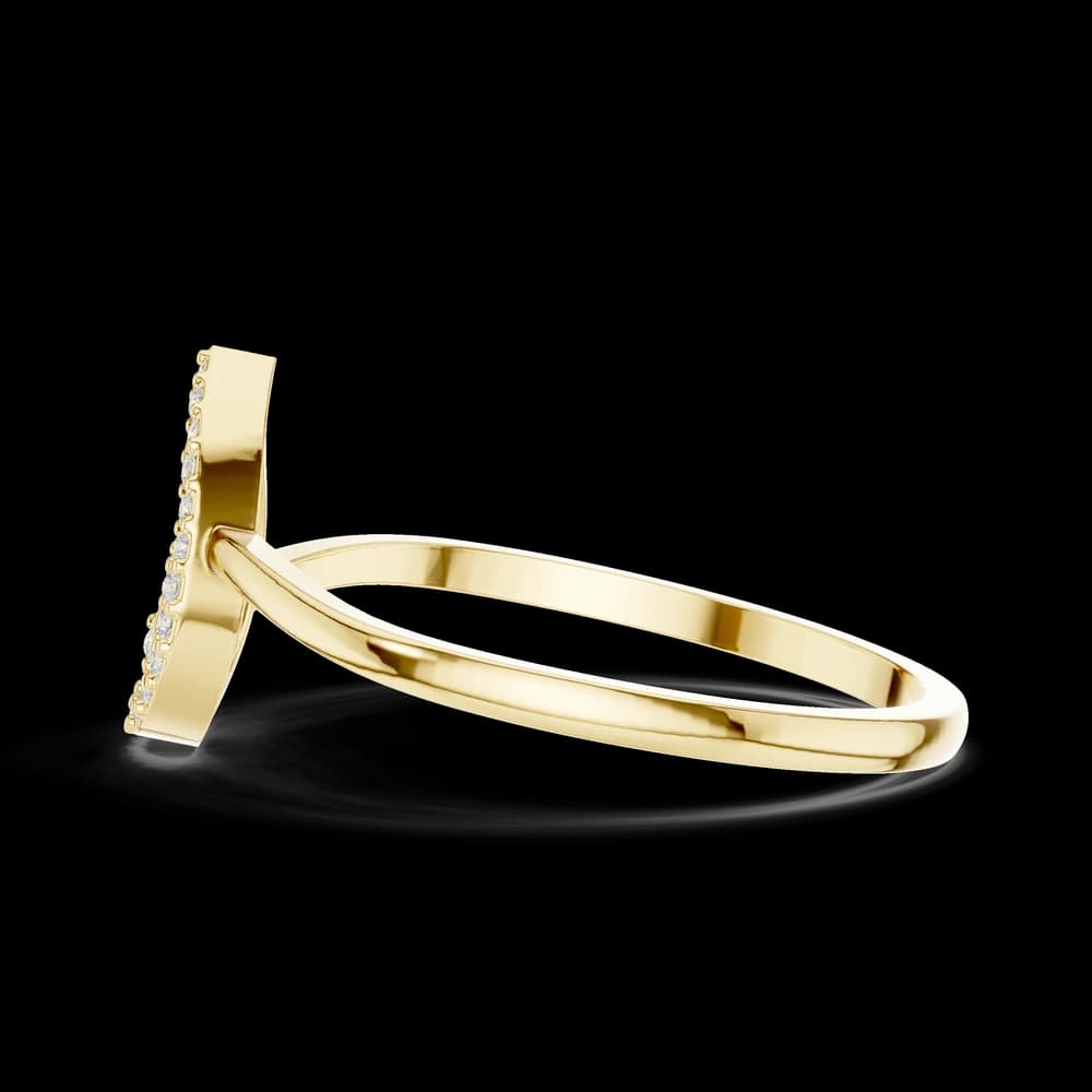 Open Teardrop Motif Lab Grown Diamond Ring - Image 6 Open Teardrop Motif Lab Grown Diamond Ring, view 6 of 6