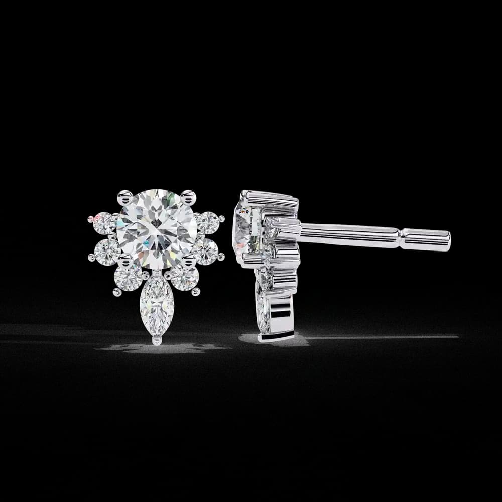 Dazzling Solitaire Lab Grown Diamond Burst Stud Earrings - Image 11 Dazzling Solitaire Lab Grown Diamond Burst Stud Earrings, view 11 of 22