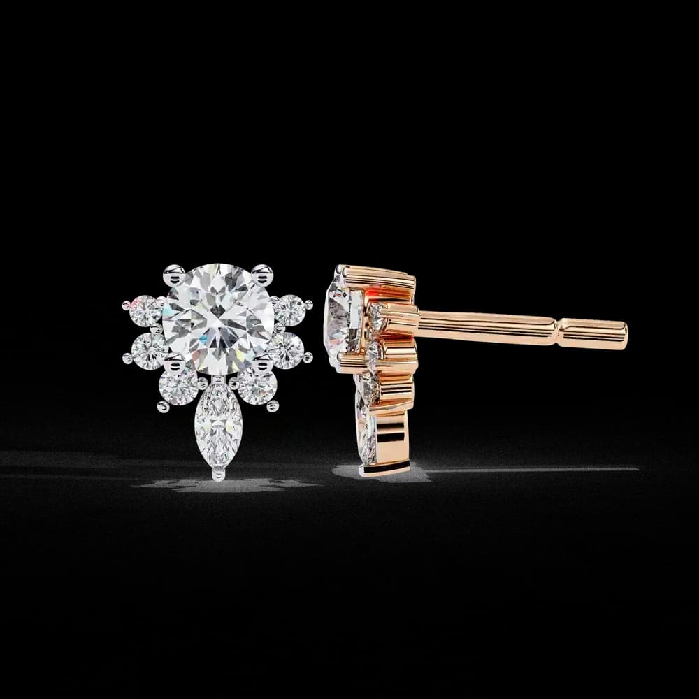 Dazzling Solitaire Lab Grown Diamond Burst Stud Earrings - Image 13 Dazzling Solitaire Lab Grown Diamond Burst Stud Earrings, view 13 of 22