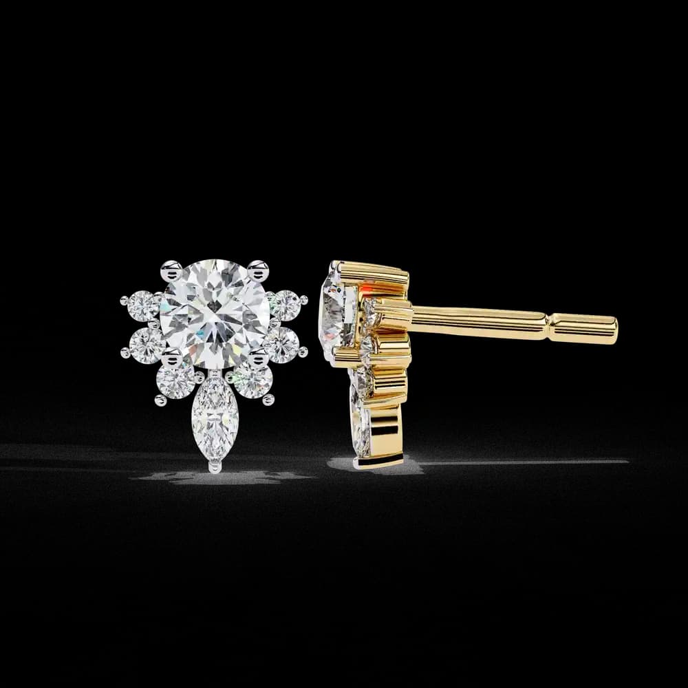 Dazzling Solitaire Lab Grown Diamond Burst Stud Earrings - Image 14 Dazzling Solitaire Lab Grown Diamond Burst Stud Earrings, view 14 of 22
