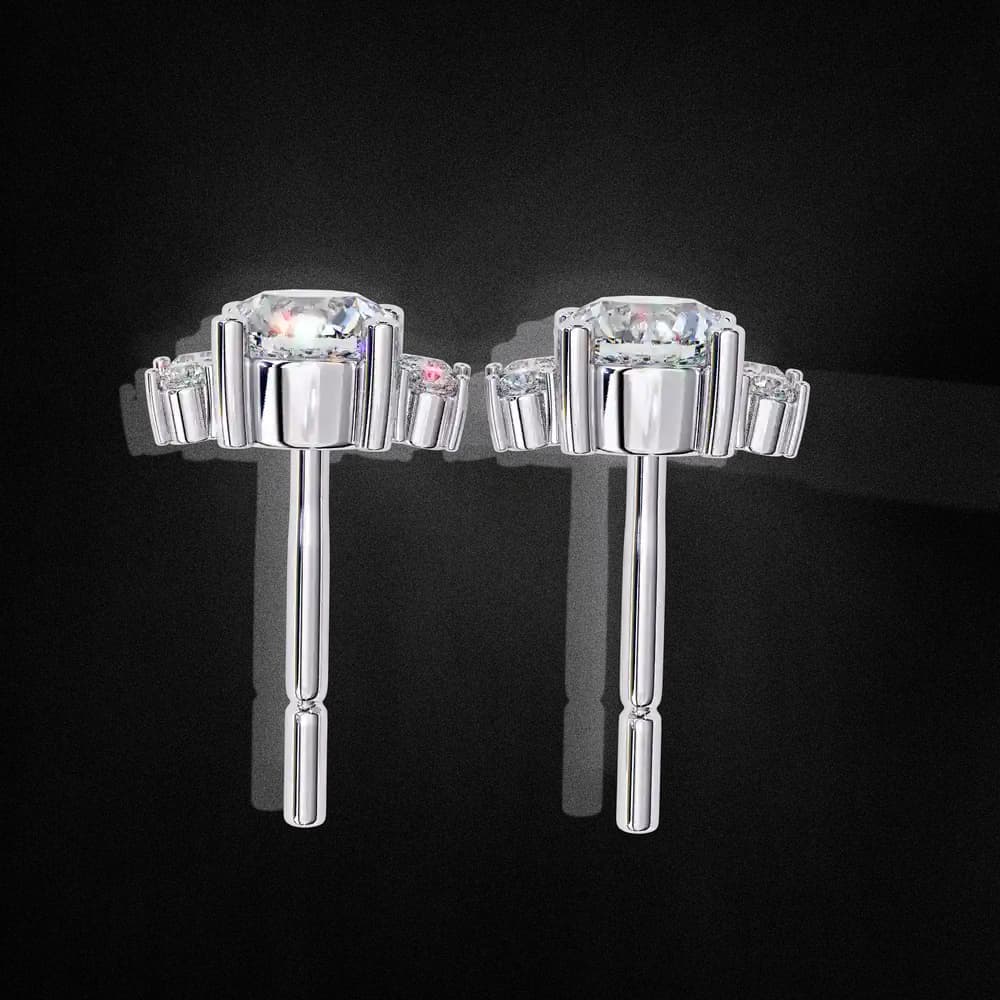 Dazzling Solitaire Lab Grown Diamond Burst Stud Earrings - Image 16 Dazzling Solitaire Lab Grown Diamond Burst Stud Earrings, view 16 of 22