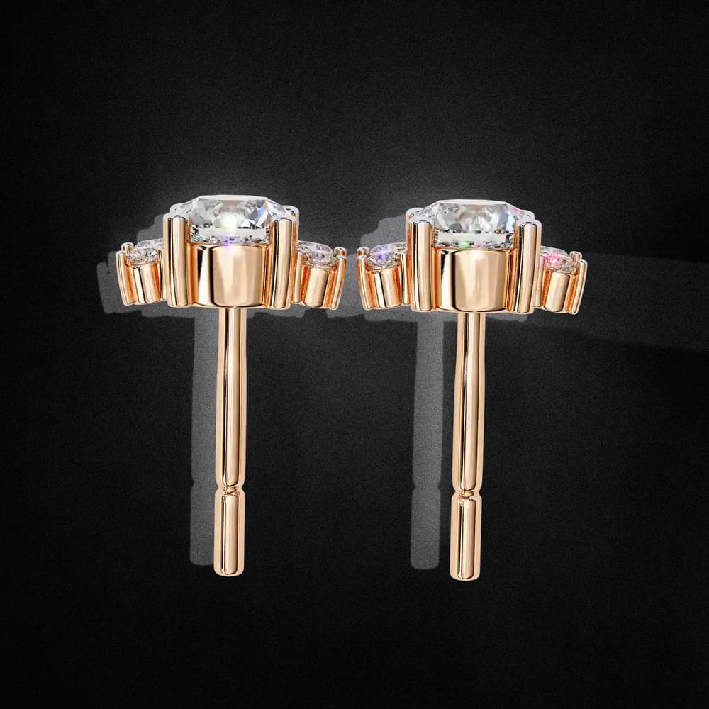 Dazzling Solitaire Lab Grown Diamond Burst Stud Earrings - Image 17 Dazzling Solitaire Lab Grown Diamond Burst Stud Earrings, view 17 of 22