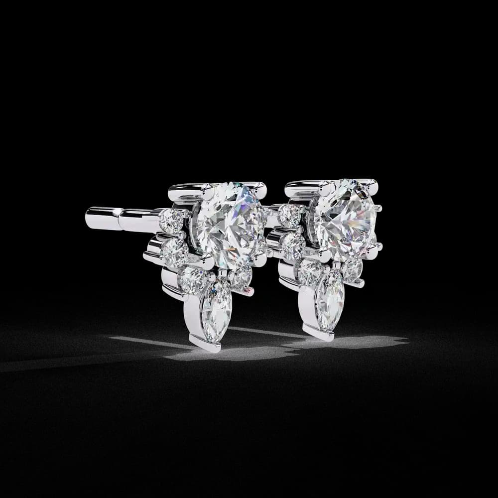 Dazzling Solitaire Lab Grown Diamond Burst Stud Earrings - Image 22 Dazzling Solitaire Lab Grown Diamond Burst Stud Earrings, view 22 of 22