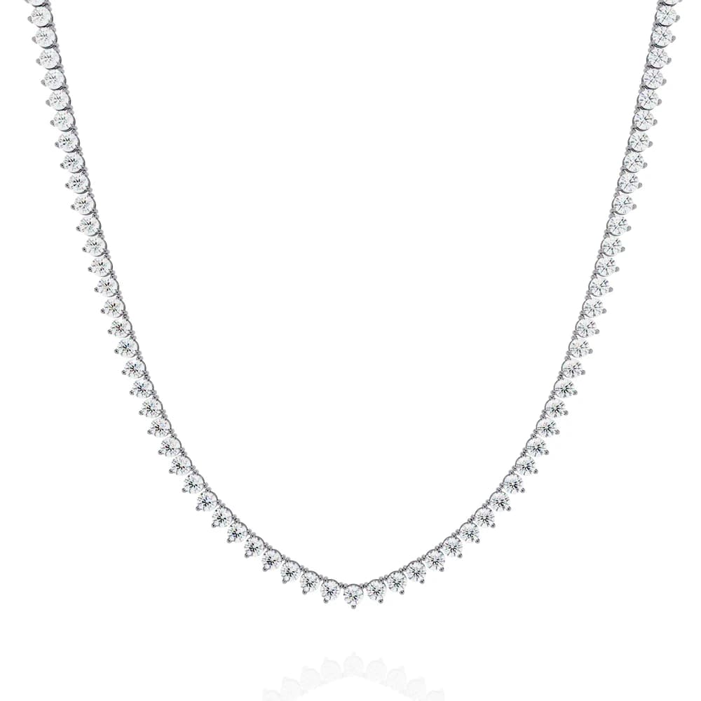 Dazzling Lab Grown Diamond Tennis Necklace - Image 2 Dazzling Lab Grown Diamond Tennis Necklace, view 2 of 4