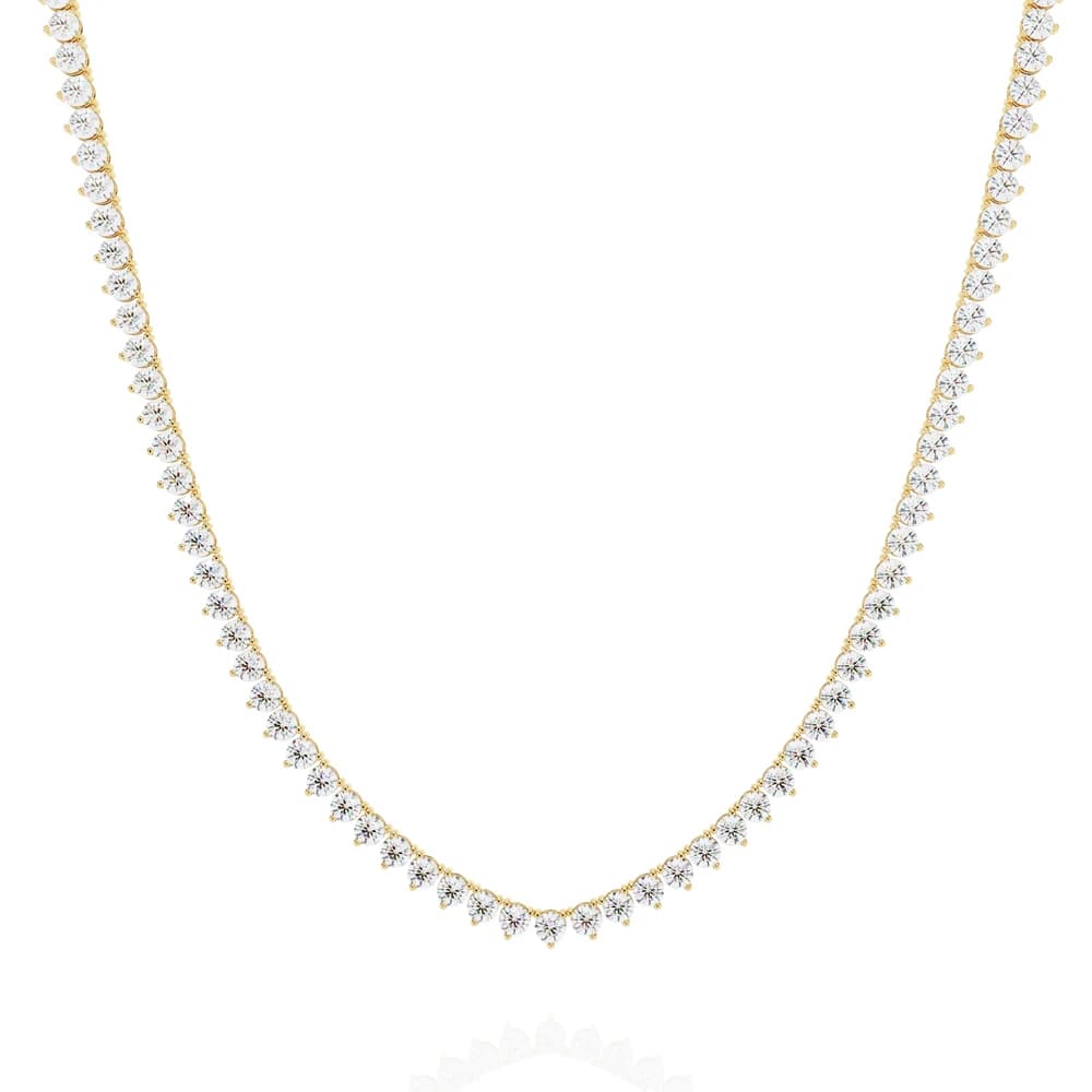 Dazzling Lab Grown Diamond Tennis Necklace - Image 3 Dazzling Lab Grown Diamond Tennis Necklace, view 3 of 4