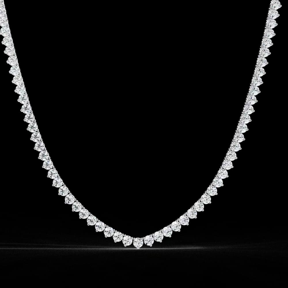 Dazzling Lab Grown Diamond Tennis Necklace - Image 4 Dazzling Lab Grown Diamond Tennis Necklace, view 4 of 4