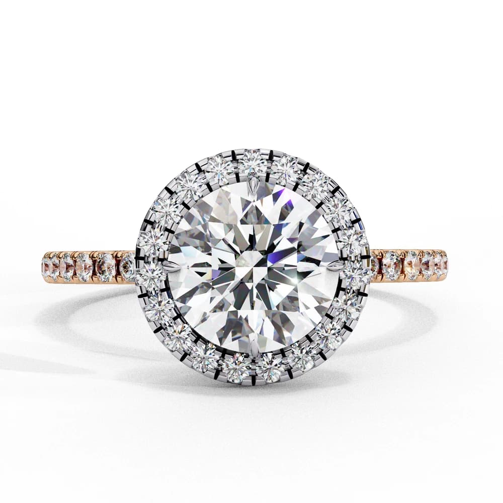Dazzling Halo Ring with Lab Grown Diamond Accents - Image 1 Dazzling Halo Ring with Lab Grown Diamond Accents, view 1 of 12