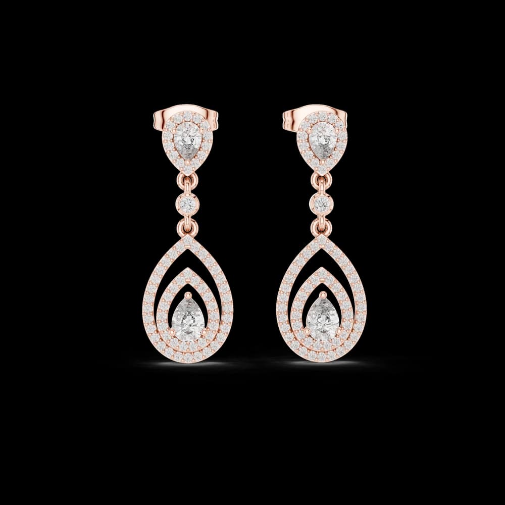 Dazzling Leaf lab grown diamond earring - Image 2 Dazzling Leaf lab grown diamond earring, view 2 of 7