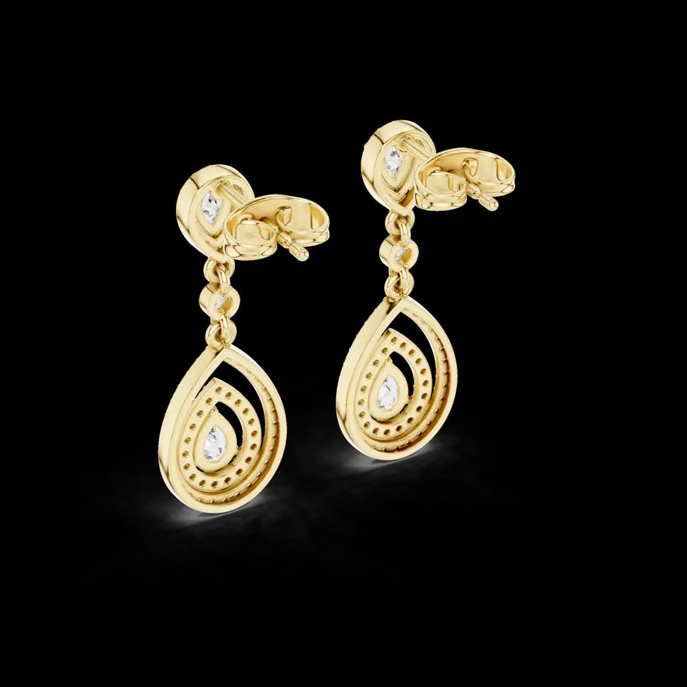 Dazzling Leaf lab grown diamond earring - Image 7 Dazzling Leaf lab grown diamond earring, view 7 of 7