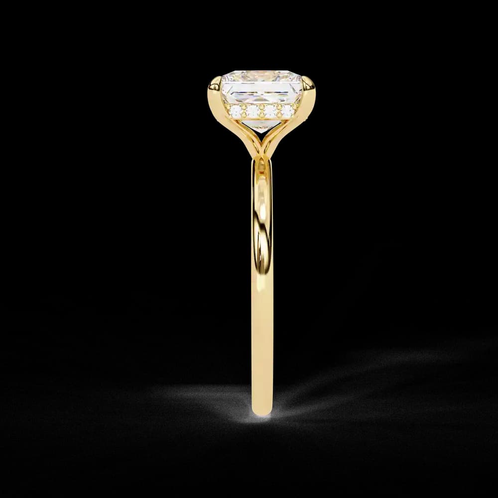 Dazzling Princess Cut Lab Grown Hidden Halo Diamond Ring - Image 10 Dazzling Princess Cut Lab Grown Hidden Halo Diamond Ring, view 10 of 13
