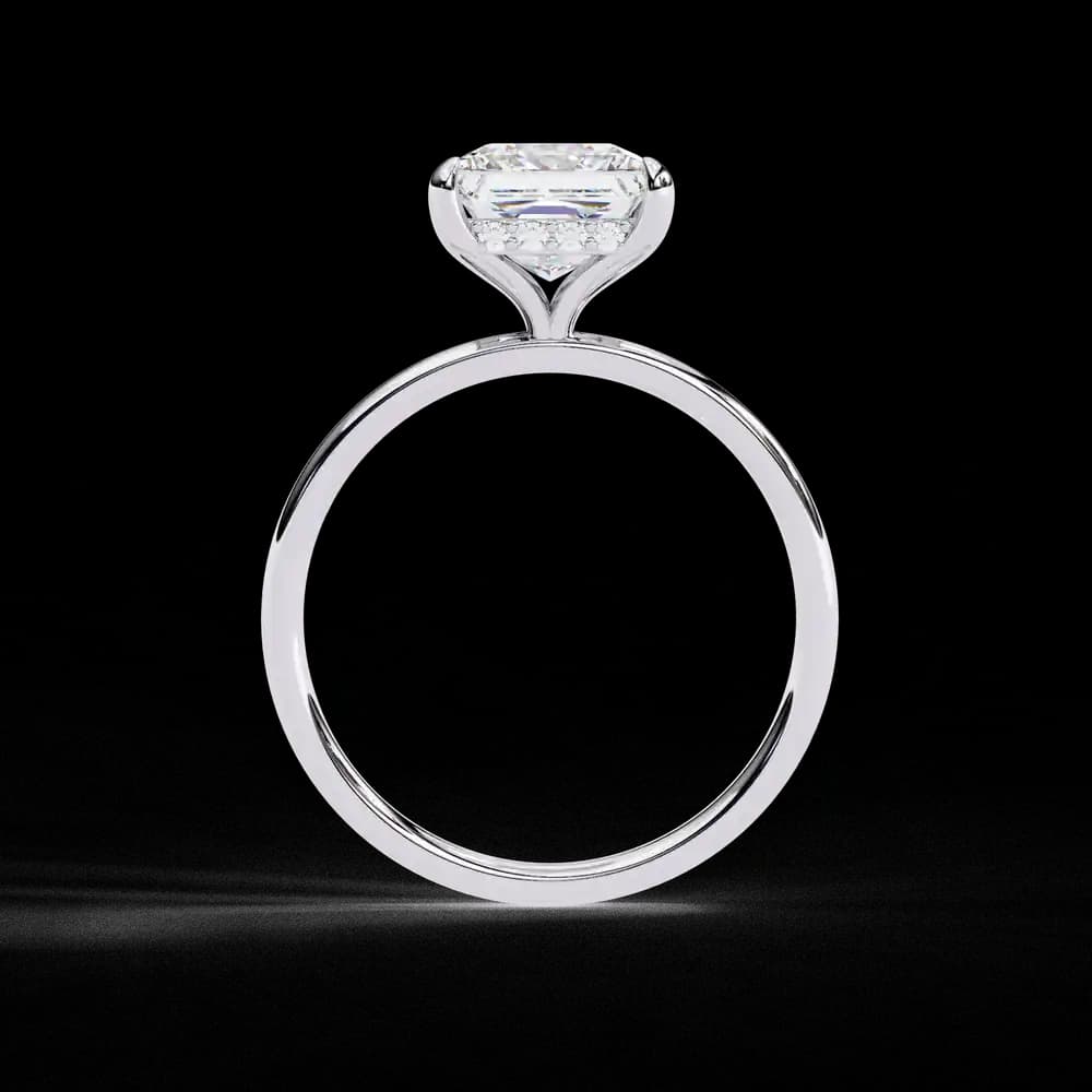Dazzling Princess Cut Lab Grown Hidden Halo Diamond Ring - Image 12 Dazzling Princess Cut Lab Grown Hidden Halo Diamond Ring, view 12 of 13