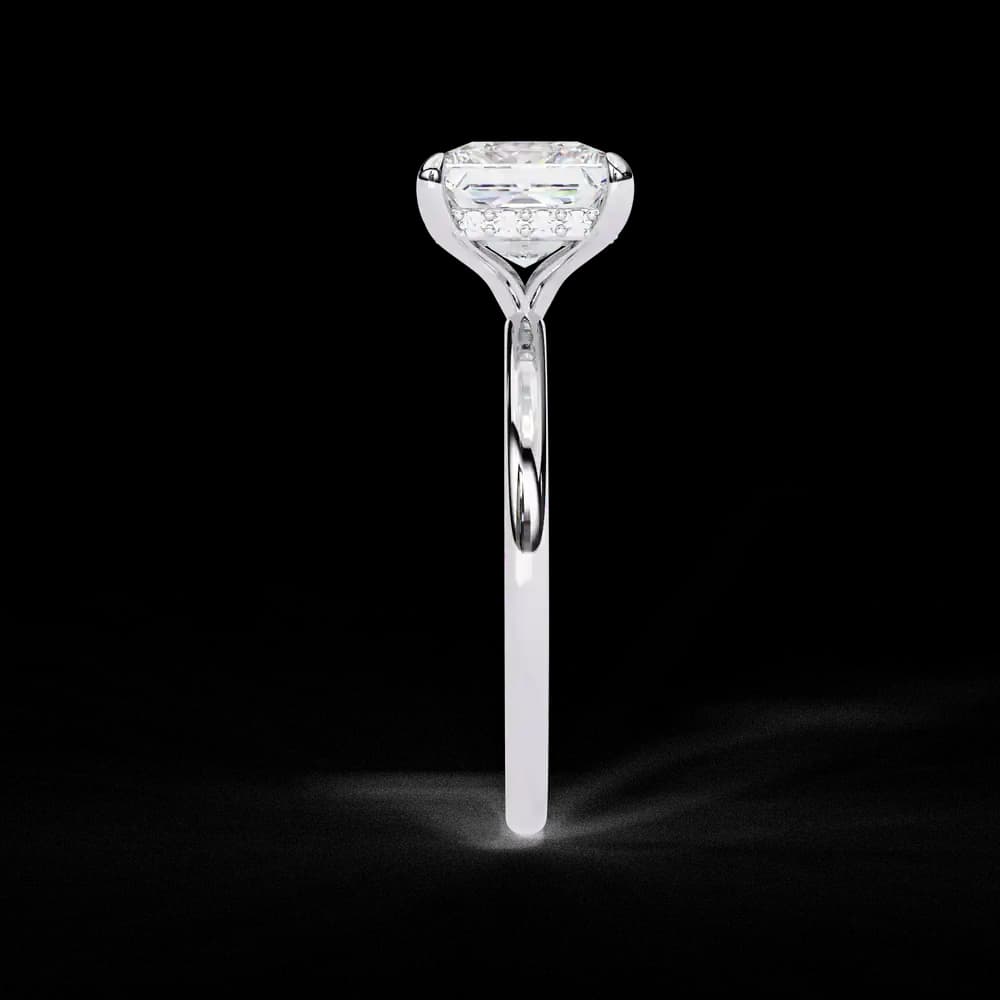 Dazzling Princess Cut Lab Grown Hidden Halo Diamond Ring - Image 4 Dazzling Princess Cut Lab Grown Hidden Halo Diamond Ring, view 4 of 13