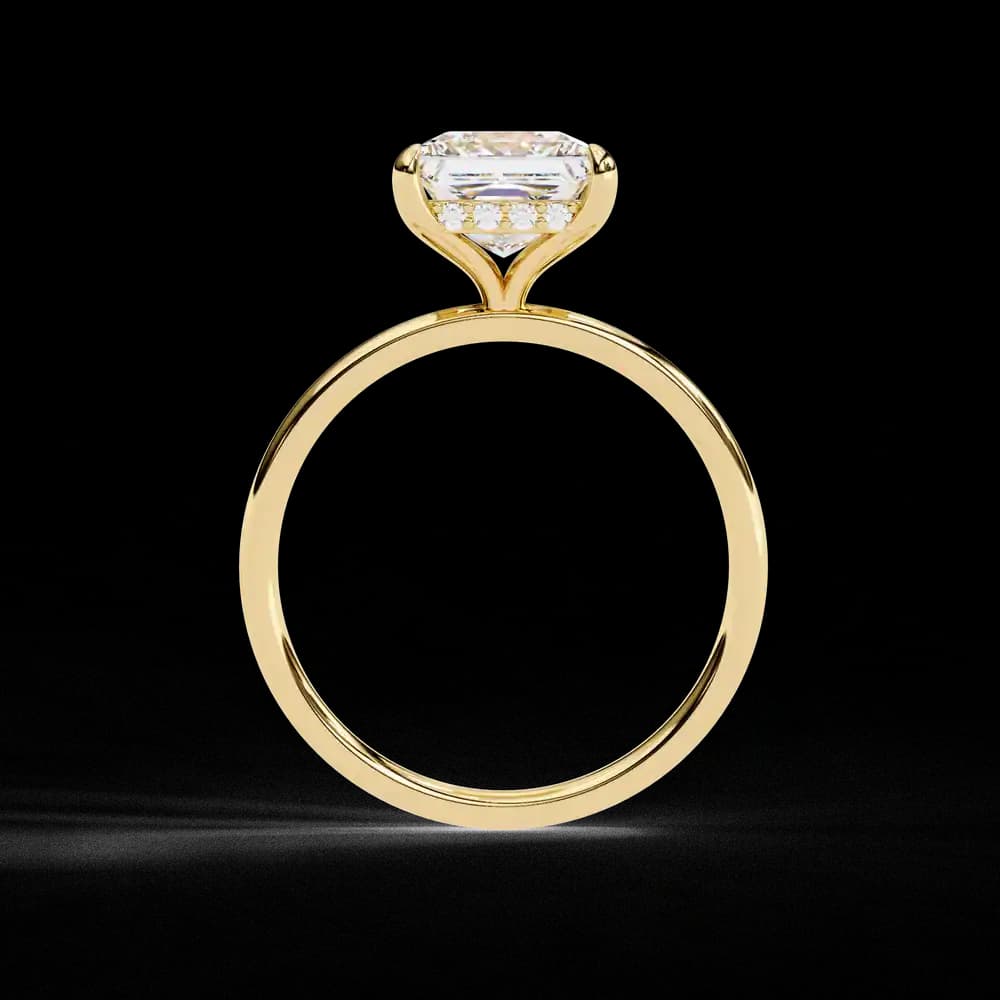 Dazzling Princess Cut Lab Grown Hidden Halo Diamond Ring - Image 6 Dazzling Princess Cut Lab Grown Hidden Halo Diamond Ring, view 6 of 13