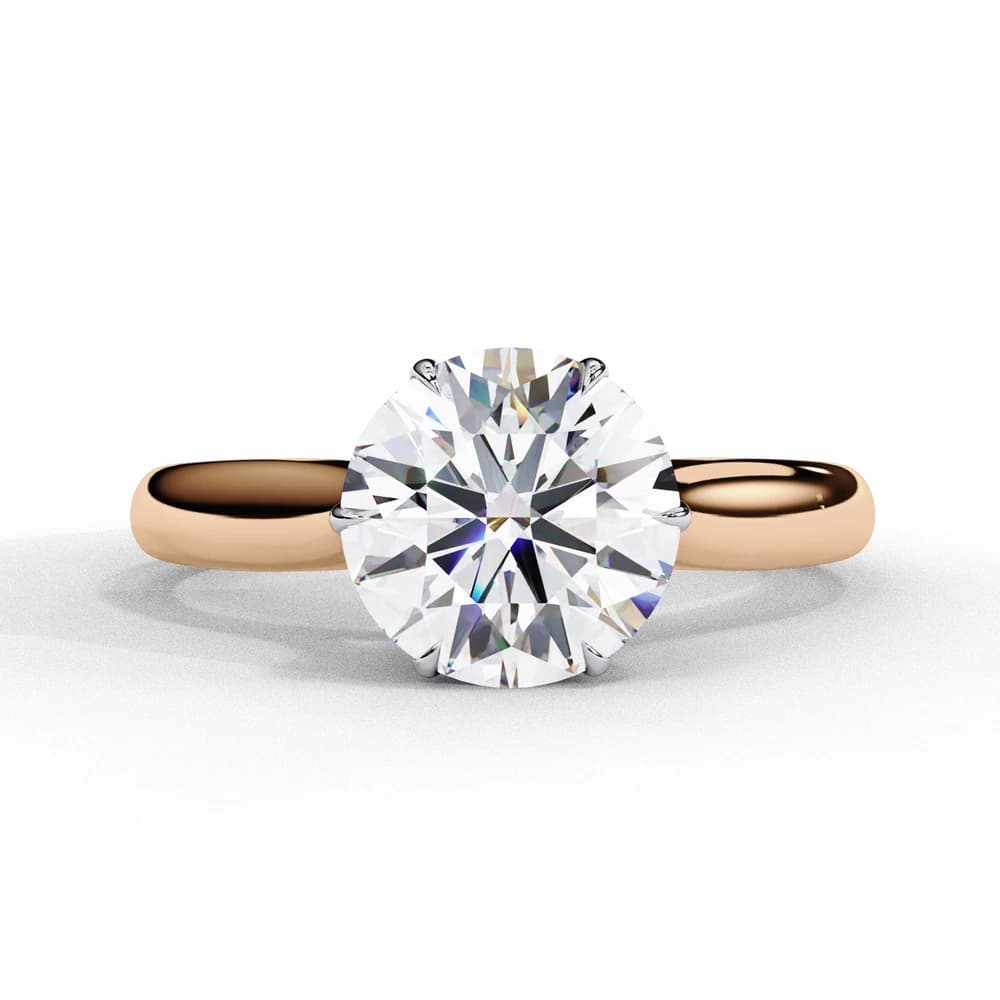 Dazzling Solitude Round Cut Lab Grown Diamond Ring - Image 10 Dazzling Solitude Round Cut Lab Grown Diamond Ring, view 10 of 14