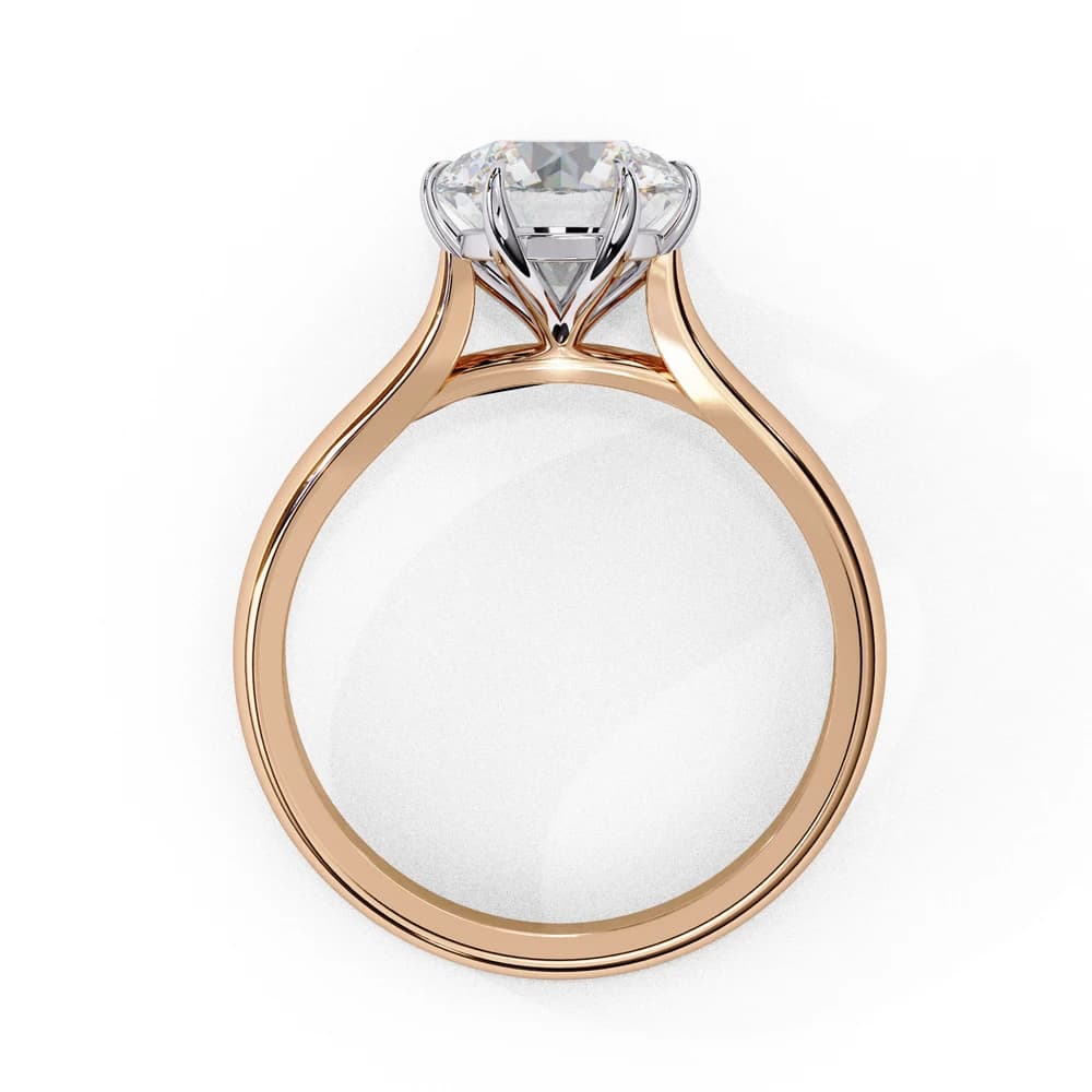 Dazzling Solitude Round Cut Lab Grown Diamond Ring - Image 11 Dazzling Solitude Round Cut Lab Grown Diamond Ring, view 11 of 14
